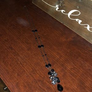 Black cluster necklace